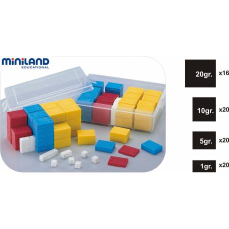 Set 76 greutati din plastic Miniland