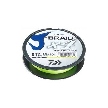 Fir textil DAIWA J-BRAID X4 010MM/3,8KG/135M GALBEN