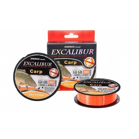 Fir monofilament ENERGOTEAM EXCALIBUR CARP FLUO ORANGE 300M 0,35MM 14.8KG