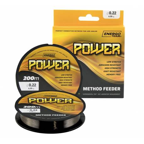 Fir monofilament ENERGOTEAM POWER METHOD FEEDER 200m 0.22mm 6.35kg