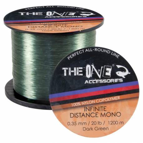 Fir monofilament THE ONE Infinite Distance Dark Green 1200m 0,35mm