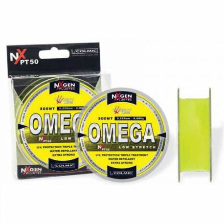 Fir monofilament COLMIC OMEGA PT50 300M 0.25mm 7.40kg Galben Fluo