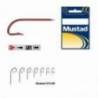 Carlig stationar Mustad Crystal M5712R, Tija Lunga, Rosu, Nr. 12, 10 buc./plic