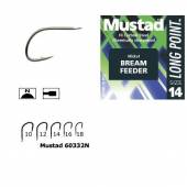 Carlige stationar Mustad Feeder MU11, Nickel, Nr. 8, 10 buc/plic