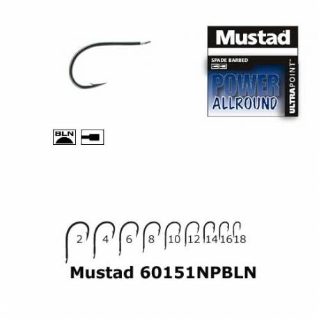 Carlige stationar Mustad Power Allround, Nr.2, Cioc de Papagal, Nichel, 10buc/plic