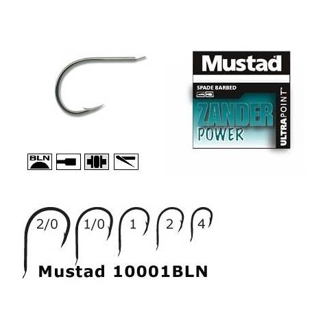 Carlige statonar Mustad, forjate, Black Nickel, Nr. 1, 10 buc./plic