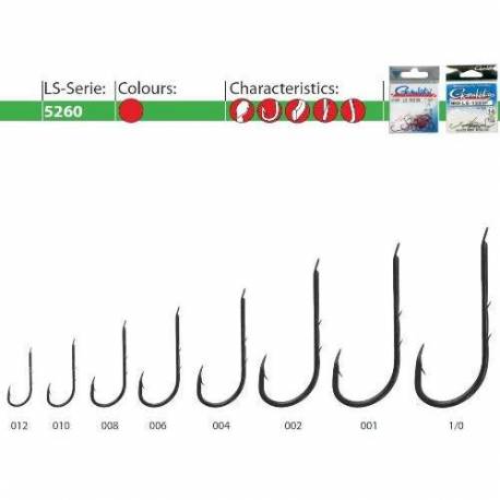 Carlige forjate cu 2 spini Gamakatsu LS-5260R, Nr.6, 25 buc./Plic