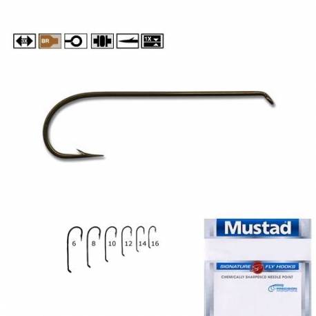 Carlig fly Mustad R43, Bronz, Forjat, Nr. 14