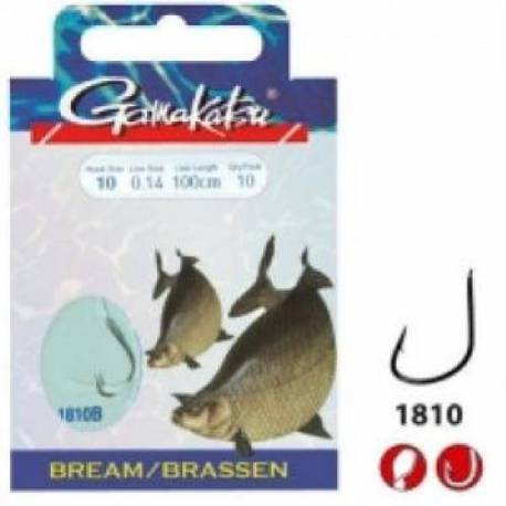 Carlige legate GAMAKATSU 1810B Bream, Nr.14, 0.12mm, 10 buc/plic