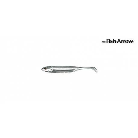 Naluci soft FISH ARROW Flash-J Shad 3", 7.5cm, culoare S Clear / SIlver, 7buc/plic, 7buc/plic