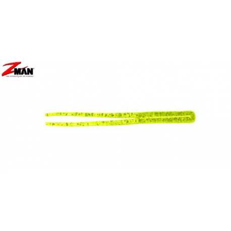 Shad Z-MAN Split-Tail TrailerZ 10cm, culoare Chartreuse Gold Flake, 10buc/plic