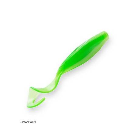 Shad Z-MAN Scented Curly TailZ 4", 10cm, culoare Lime/Pearl, 5 buc/punga