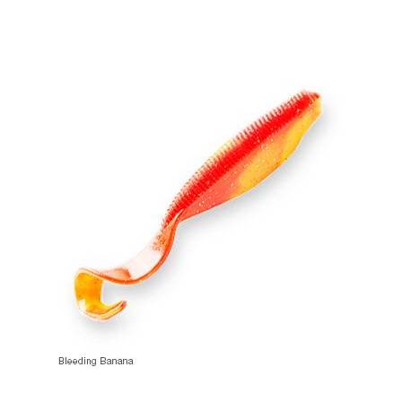 Shad Z-MAN Scented Curly TailZ 4", 10cm, culoare Bleeding Banana, 5 buc/punga