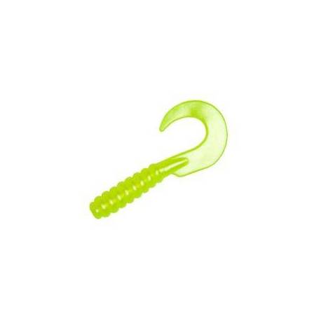 Twister YUM Walleye Grub 3" 7.6cm culoare Chartreuse