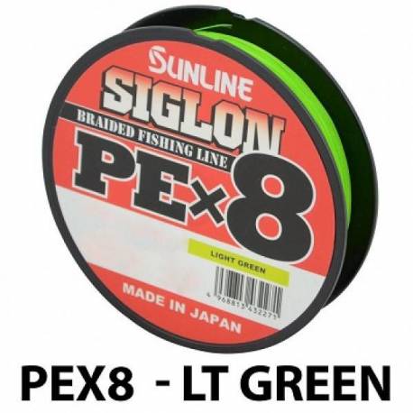 Fir textil SUNLINE Siglon PEx8 Light Green - 50lbs, 150m, 0.30mm