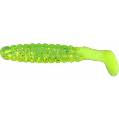 Naluci SLIDER Crappie Grub 3.8cm Lemonade, 18buc/plic