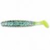 Naluci SLIDER Crappie Grub 3.8cm Baby Bass / Chartreuse Tail, 18buc/plic