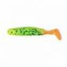 Naluci SLIDER Crappie Grub 3.8cm Chartreuse Black Flake / Orange Tail, 18buc/plic