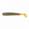 Naluci SLIDER Bass Grub 3", 7.5cm, culoare Motor Oil Glitter / Orange Tail