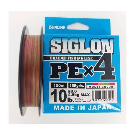 Fir textil SUNLINE Siglon PEx4 Multi Color - 10lbs, 150m, 0.132mm 