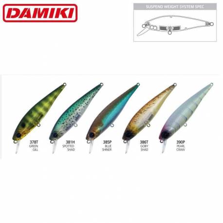 Vobler DAMIKI STRIKE-90SP 9cm 10.5gr Suspending - 378T (green Gill)