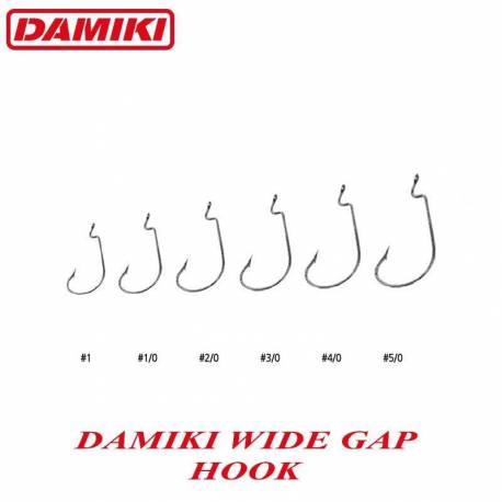 Carlige DAMIKI Wide Gap Hook Nr.1 9buc/plic