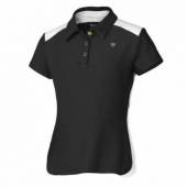 Tricou sport Wilson Jr. SS Polo, fete, negru/alb, XL