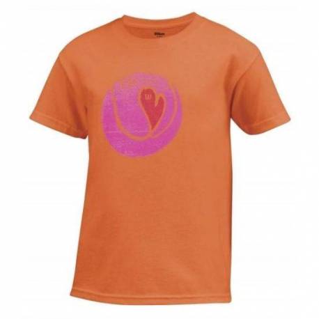 Tricou sport Wilson G Heart Tennis Ball, juniori, portocaliu, S