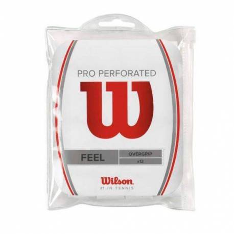 Overgrip Pro Wilson Perforated, 12buc/set, alb