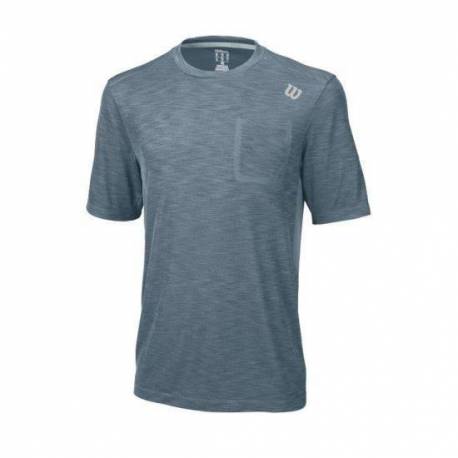 Tricou sport Wilson Textured Crew, barbati, gri, XXL