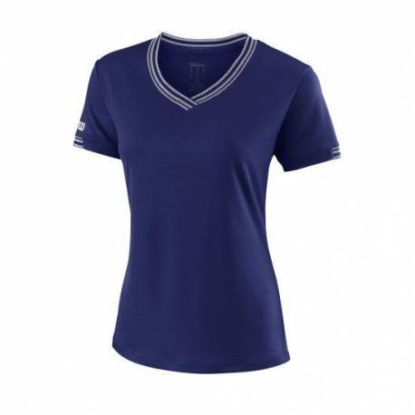 Tricou Wilson Team V-Neck, femei, albastru, S