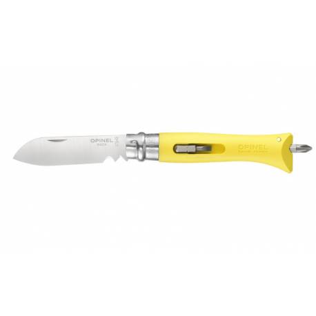 Cutit multifunctional OPINEL Nr 09, inox, bricolaj, galben