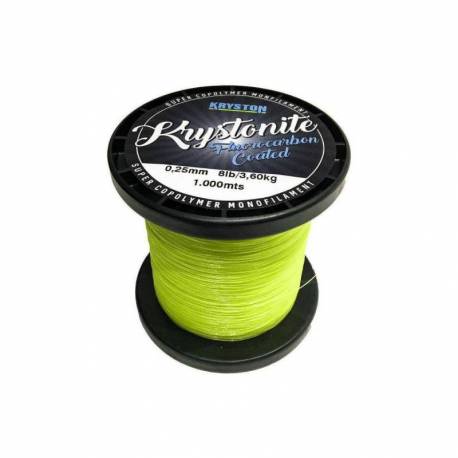 Fir monofilament Kryston Krystonite Super Mono, 1000m, 8lb, 0.25mm, Chartreuse Fluo