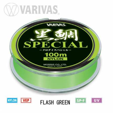 Fir monofilament Varivas Kurodai Special Vep Flash Green, 100m, 0.260mm