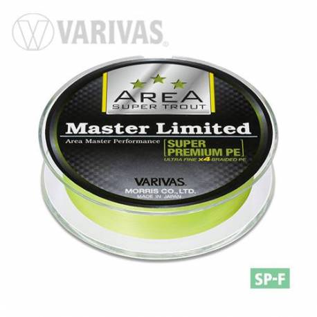 Fir textil Varivas Super Trout Area Master Limited Super Premium PE, 75m, 0.20mm, 6.5lb, Galben Fluo