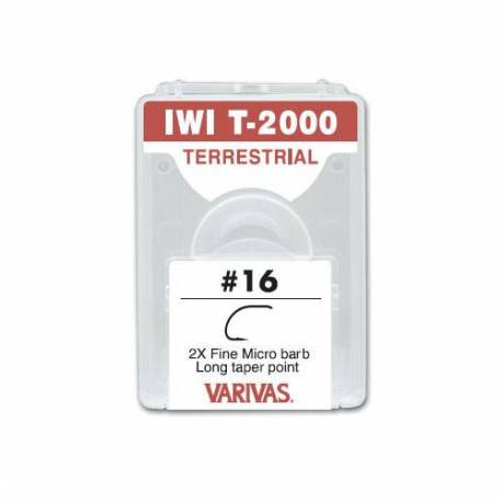 Carlige fly Varivas IWIT-2000 2X Fine, Nr.12, micro barb, Negru