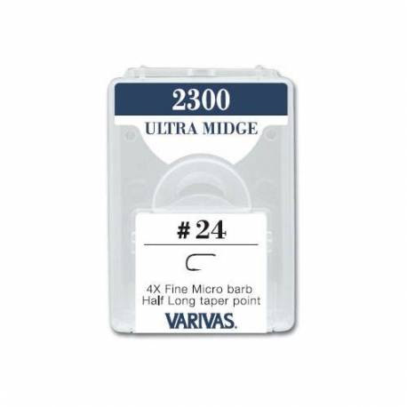 Carlige musca Varivas Fly 2300 Ultra Midge 4X Fine micro barb, Bronz, Nr.20, 30 buc/cutie