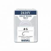 Carlige musca Varivas Fly 2410V 2X Fine Deep Wide Wet, micro barb, bronz, Nr.8, 25 buc/plic 