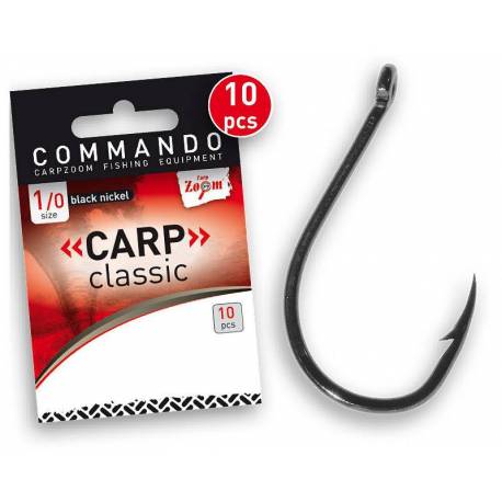 Carlige crap Carp Zoom Carp Classic, Black Nickel, Nr.1/0, 10 buc/plic