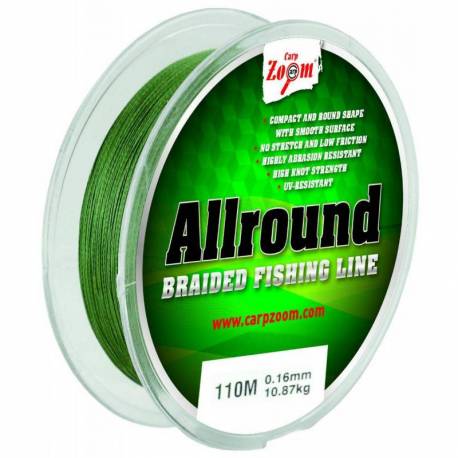 Fir Textil CARP ZOOM Allaround Fishing, Verde, 110m, 0.3mm, 25.5kg