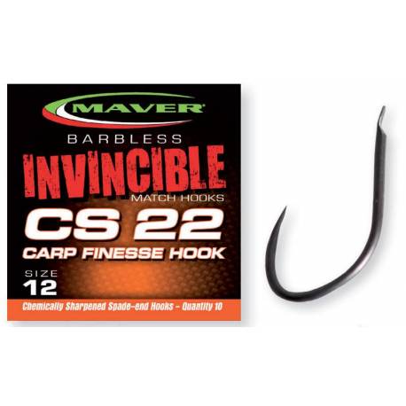 Carlige Maver Invincible CS22 Carp Finesse, Nr.12, 10 buc/plic