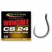 Carlige Maver Invincible CS24 Hair Rig Power, Nr.14, 10 buc/plic