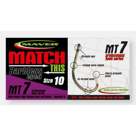 Carlige stationar Maver Match This MT7, Bronz, Nr.10, 10 buc/plic