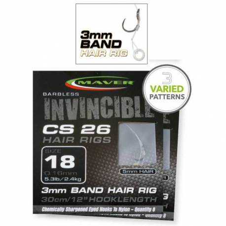 Carlige legate MAVER INVINCIBLE CS26 BANDED nr.18, 0.16mm, 8 buc/plic