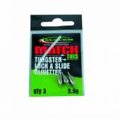 Plumbi culisanti cu blocaj MAVER Match This Tungsten, 0.6 g, 4 buc/plic