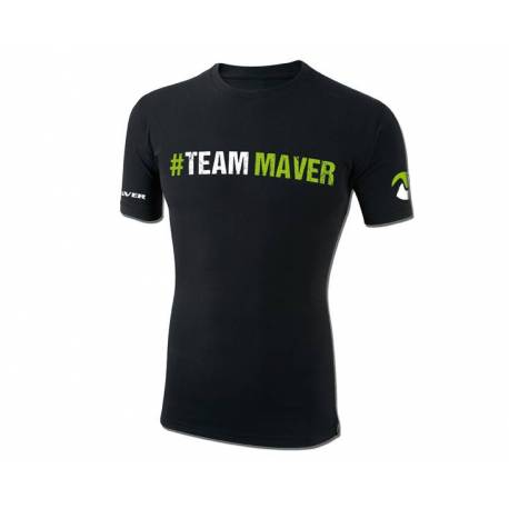 Tricou MAVER Team, negru, pentru pescuit, marimea XL