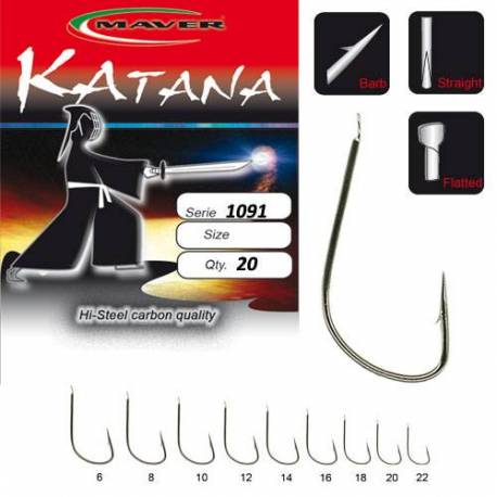 Carlige stationar Maver Katana 1091, Bronz, NR 4, 20 buc./plic