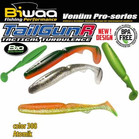 Shad BIWAA TailgunR Swimbait 14cm, culoare 308 Atomic, 4buc/plic