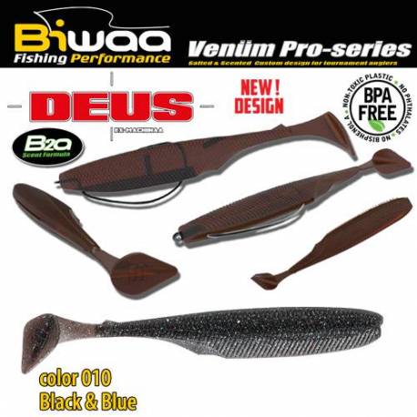 Shad BIWAA DEUS 4, 10cm, 010 Black & Blue