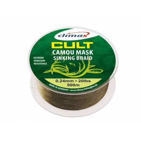  Fir textil Climax Cult Camou Mask Sinking Braid, 500m, 0.24mm, 20lb